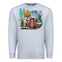 Heather Grey home camp Premium Sweatshirt - JahusDesignShop