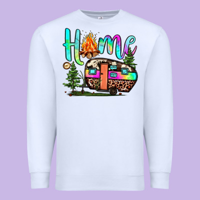 Home Camp Premium Sweatshirt Designed By Jahusdesignshop