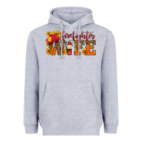 Heather Grey firefighter wife with hat sunflowers Heavyweight Hoodie - HRA Design Shop