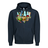 Navy laboratory Zipper Hoodie - texasbilliewilder