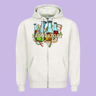 Laboratory Zipper Hoodie Designed By Texasbilliewilder