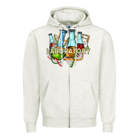 Oatmeal Heather laboratory Zipper Hoodie - texasbilliewilder