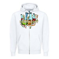 White laboratory Zipper Hoodie - texasbilliewilder