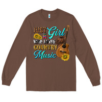 Chestnut just a girl who loves country music Long Sleeve Tee - texasbilliewilder