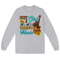 Moon Dust just a girl who loves country music Long Sleeve Tee - texasbilliewilder