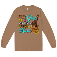Toasted Coconut just a girl who loves country music Long Sleeve Tee - texasbilliewilder