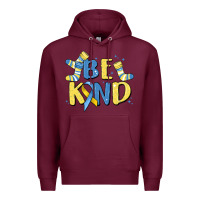 Burgundy be kind Premium Hoodie - MaliasSmallBusiness
