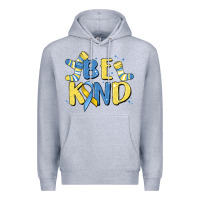 Heather Grey be kind Premium Hoodie - MaliasSmallBusiness