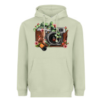 Matcha floral eucalyptus film roll vintage camera Heavyweight Hoodie - FaDigitalArtStudio