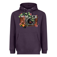 Plum floral eucalyptus film roll vintage camera Heavyweight Hoodie - FaDigitalArtStudio
