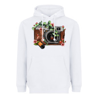 White floral eucalyptus film roll vintage camera Heavyweight Hoodie - FaDigitalArtStudio