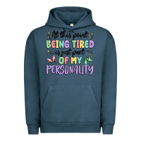 Pigment Midnight Navy at this point being tired is just part of my perso Urban Hoodie - MaliasSmallBusiness