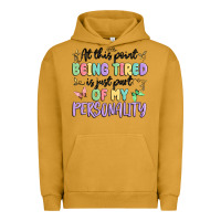 Pigment Peanut Butter at this point being tired is just part of my perso Urban Hoodie - MaliasSmallBusiness