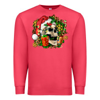 Cardinal christmas skull and gift Premium Sweatshirt - AdoDesignShop