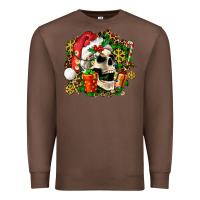 Chestnut christmas skull and gift Premium Sweatshirt - AdoDesignShop