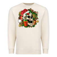 Sandshell christmas skull and gift Premium Sweatshirt - AdoDesignShop