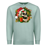 Seafoam christmas skull and gift Premium Sweatshirt - AdoDesignShop