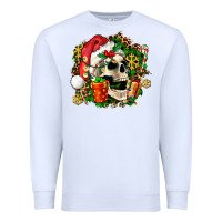 White christmas skull and gift Premium Sweatshirt - AdoDesignShop