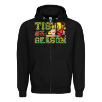 Black tis' the season softball Zipper Hoodie - Zillion Design Studio