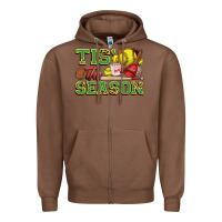 Chestnut tis' the season softball Zipper Hoodie - Zillion Design Studio