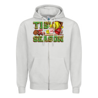 Dove Grey tis' the season softball Zipper Hoodie - Zillion Design Studio