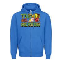 True Royal tis' the season softball Zipper Hoodie - Zillion Design Studio