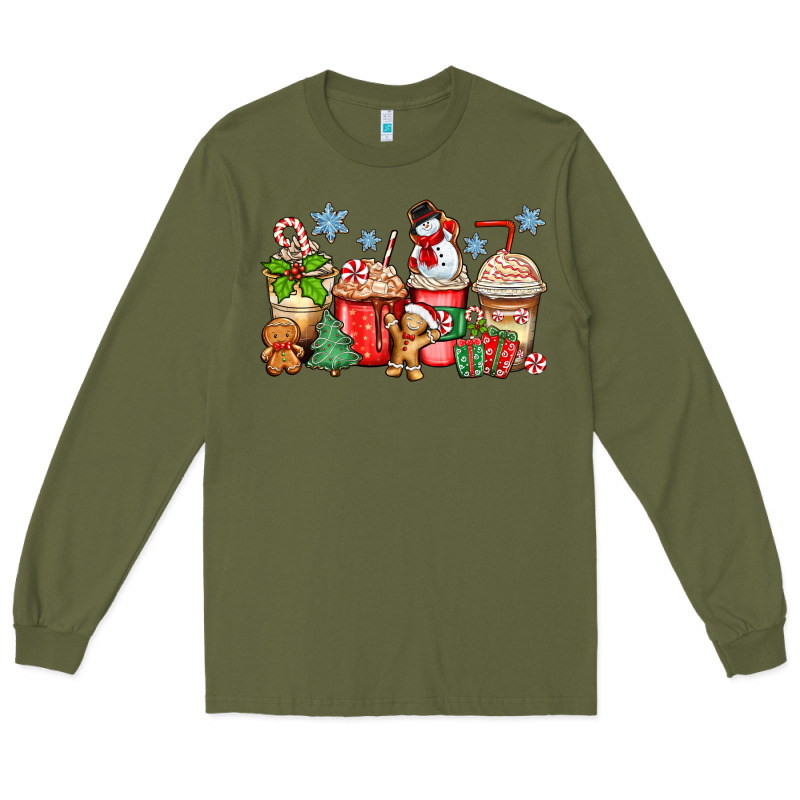 Christmas Coffee Cups Long Sleeve Tee by Zillion Design Studio | Teevron