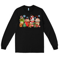 Black christmas coffee cups Long Sleeve Tee - Zillion Design Studio