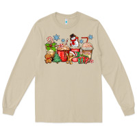 Mushroom christmas coffee cups Long Sleeve Tee - Zillion Design Studio