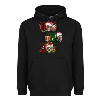 Black ho ho ho skull Heavyweight Hoodie - FaDigitalArtStudio
