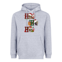 Heather Grey ho ho ho skull Heavyweight Hoodie - FaDigitalArtStudio