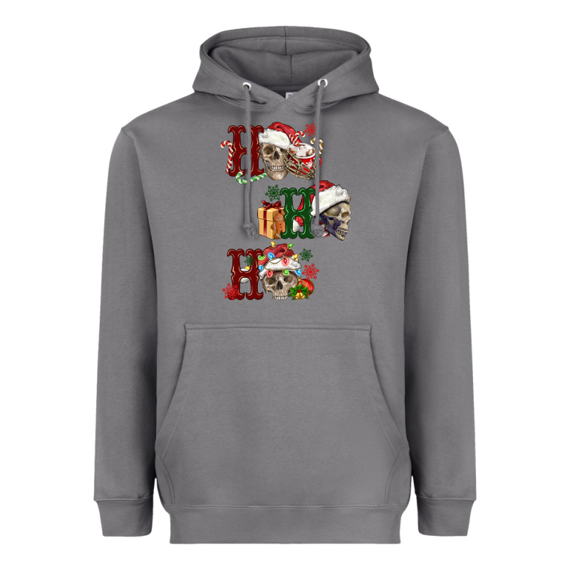 Ho Ho Ho Skull Heavyweight Hoodie by FaDigitalArtStudio | Teevron
