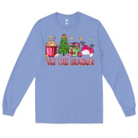 Colony Blue 'tis the season pink christmas Long Sleeve Tee - Zillion Design Studio