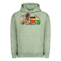 Pigment Oil Green juneteenth coffee cups Urban Hoodie - MaliasSmallBusiness