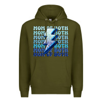 Army Green mom of both boys Premium Hoodie - MaliasSmallBusiness