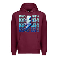 Burgundy mom of both boys Premium Hoodie - MaliasSmallBusiness