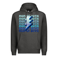 Charcoal Heather mom of both boys Premium Hoodie - MaliasSmallBusiness