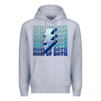 Heather Grey mom of both boys Premium Hoodie - MaliasSmallBusiness