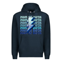 Navy mom of both boys Premium Hoodie - MaliasSmallBusiness