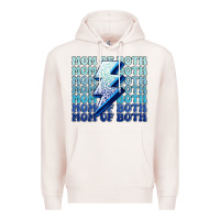 Pale Pink mom of both boys Premium Hoodie - MaliasSmallBusiness