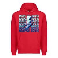 Red mom of both boys Premium Hoodie - MaliasSmallBusiness