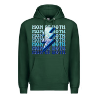 Sports Green mom of both boys Premium Hoodie - MaliasSmallBusiness
