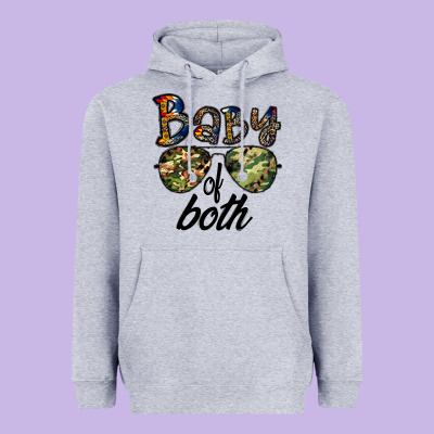 Baby Of Both Heavyweight Hoodie Designed By Cowhidedigitalart