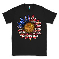 Black 4th of july sunflower Classic Tee - texasbilliewilder