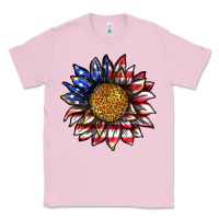 Bubblegum Pink 4th of july sunflower Classic Tee - texasbilliewilder