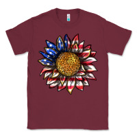 Burgundy 4th of july sunflower Classic Tee - texasbilliewilder