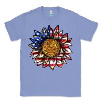 Colony Blue 4th of july sunflower Classic Tee - texasbilliewilder
