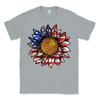 Heather Grey 4th of july sunflower Classic Tee - texasbilliewilder