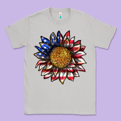 Classic Tee 4th of july sunflower