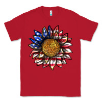 Red 4th of july sunflower Classic Tee - texasbilliewilder